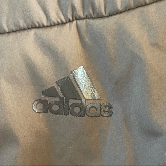 Adidas Puffer Climawarm Outdoor Jacket Winter Coat brown size small GUC - Picture 5 of 14